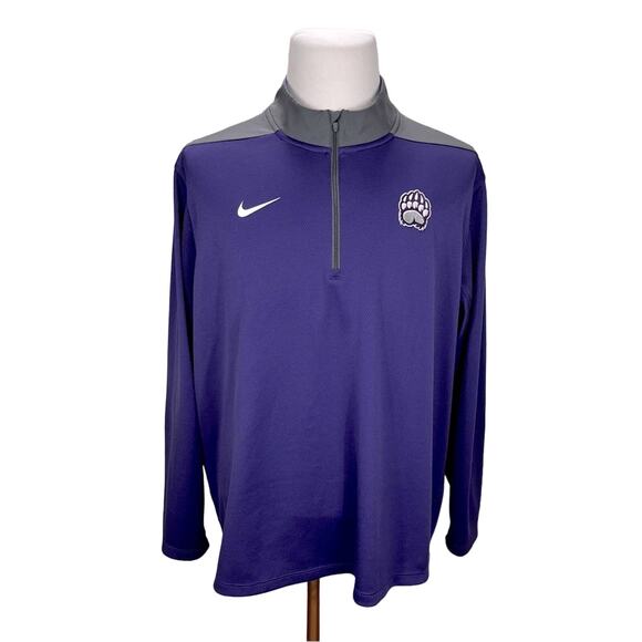 NIKE | Coaches 1/2 Zip Pullover Men's Sweatshirt Purple and Gray XXL - Picture 1 of 11